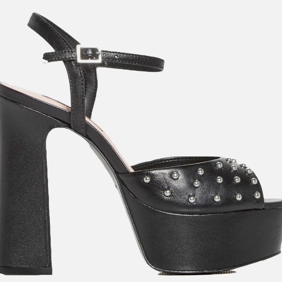 Aqua - Cullen Womens Leather Ankle Strap Platform Sandals - Picture 2 of 4